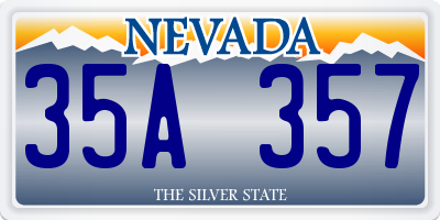NV license plate 35A357