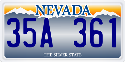 NV license plate 35A361