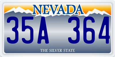 NV license plate 35A364