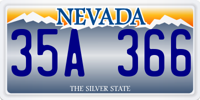NV license plate 35A366
