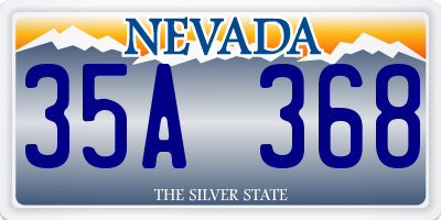 NV license plate 35A368