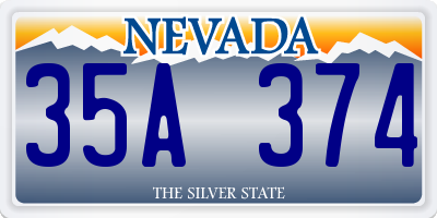 NV license plate 35A374