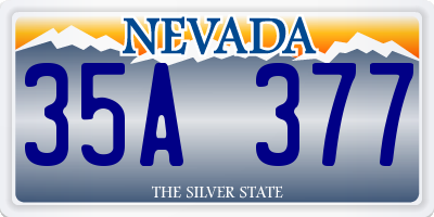 NV license plate 35A377