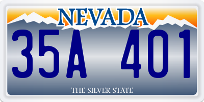 NV license plate 35A401