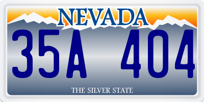 NV license plate 35A404