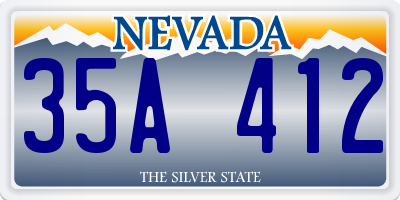 NV license plate 35A412