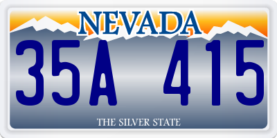 NV license plate 35A415