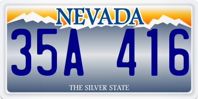NV license plate 35A416