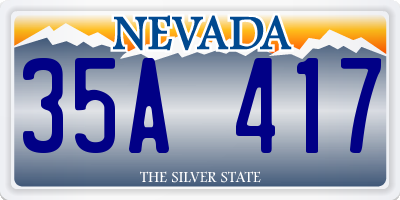 NV license plate 35A417