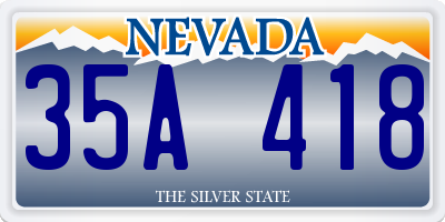 NV license plate 35A418