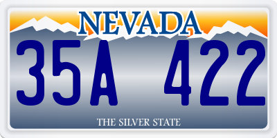 NV license plate 35A422