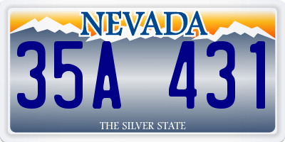 NV license plate 35A431