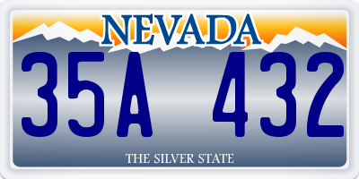 NV license plate 35A432