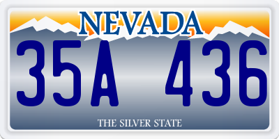 NV license plate 35A436