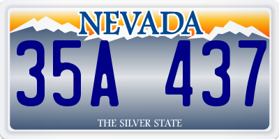 NV license plate 35A437