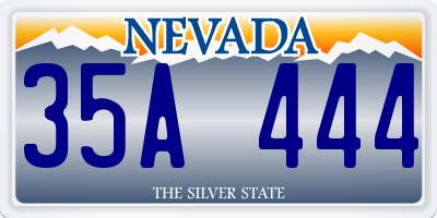 NV license plate 35A444