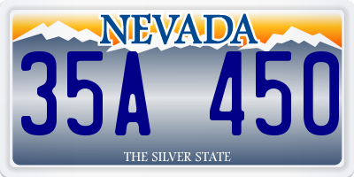 NV license plate 35A450