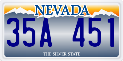 NV license plate 35A451