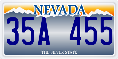 NV license plate 35A455