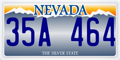 NV license plate 35A464