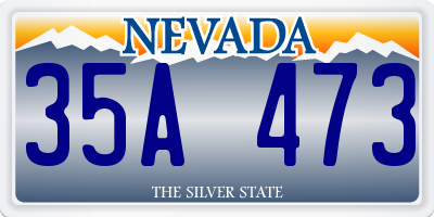 NV license plate 35A473