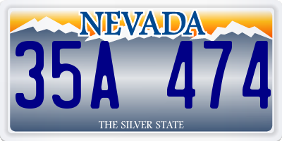 NV license plate 35A474