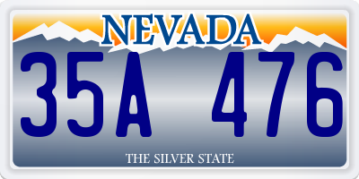 NV license plate 35A476