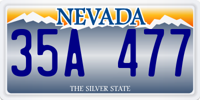 NV license plate 35A477