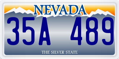 NV license plate 35A489