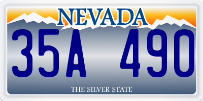 NV license plate 35A490