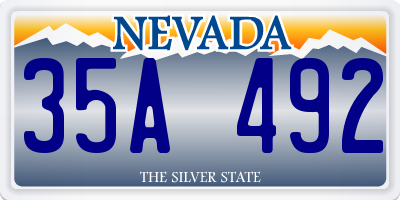 NV license plate 35A492