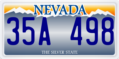 NV license plate 35A498