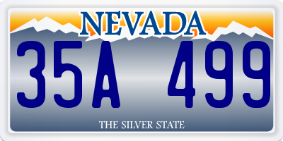 NV license plate 35A499