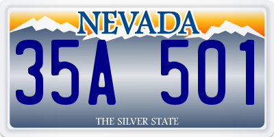 NV license plate 35A501