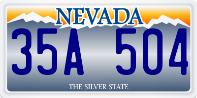 NV license plate 35A504