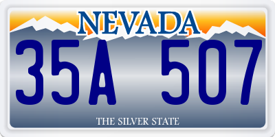 NV license plate 35A507