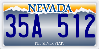 NV license plate 35A512