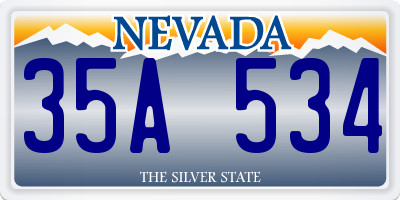 NV license plate 35A534
