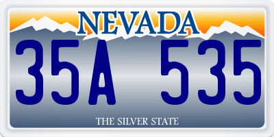 NV license plate 35A535