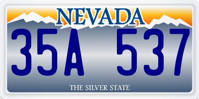 NV license plate 35A537