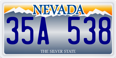 NV license plate 35A538