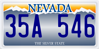NV license plate 35A546