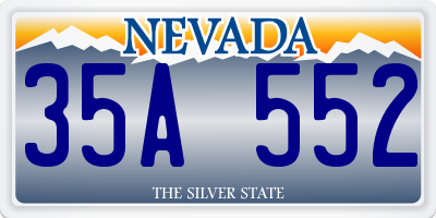 NV license plate 35A552