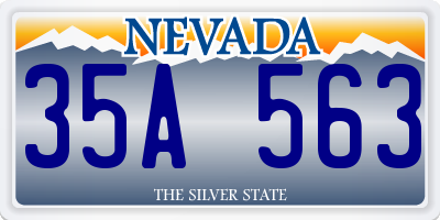 NV license plate 35A563