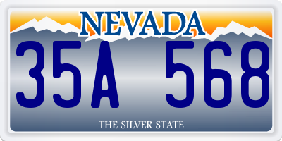 NV license plate 35A568