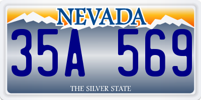 NV license plate 35A569