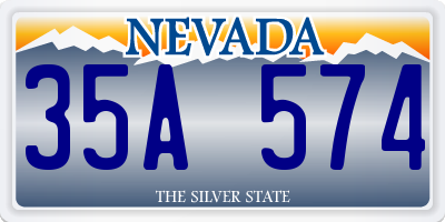 NV license plate 35A574