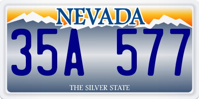 NV license plate 35A577