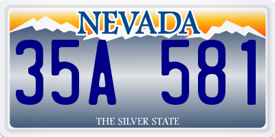 NV license plate 35A581