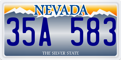 NV license plate 35A583